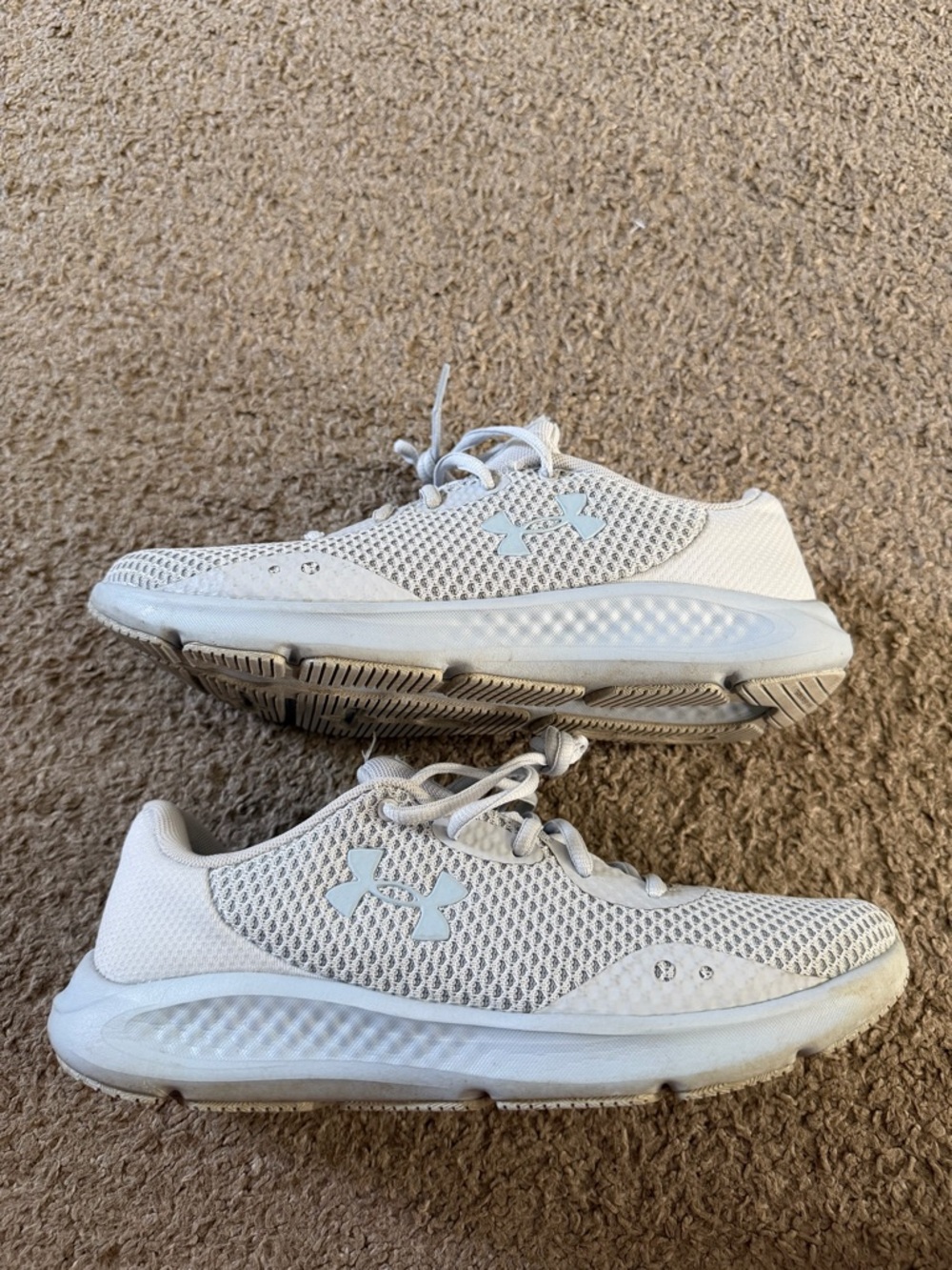 Under Armour White Mesh Athletic Sneakers